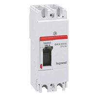 Автоматический выключатель DRX125 термомагнитный 100A 2П 36KA | код. 027058 |  Legrand 